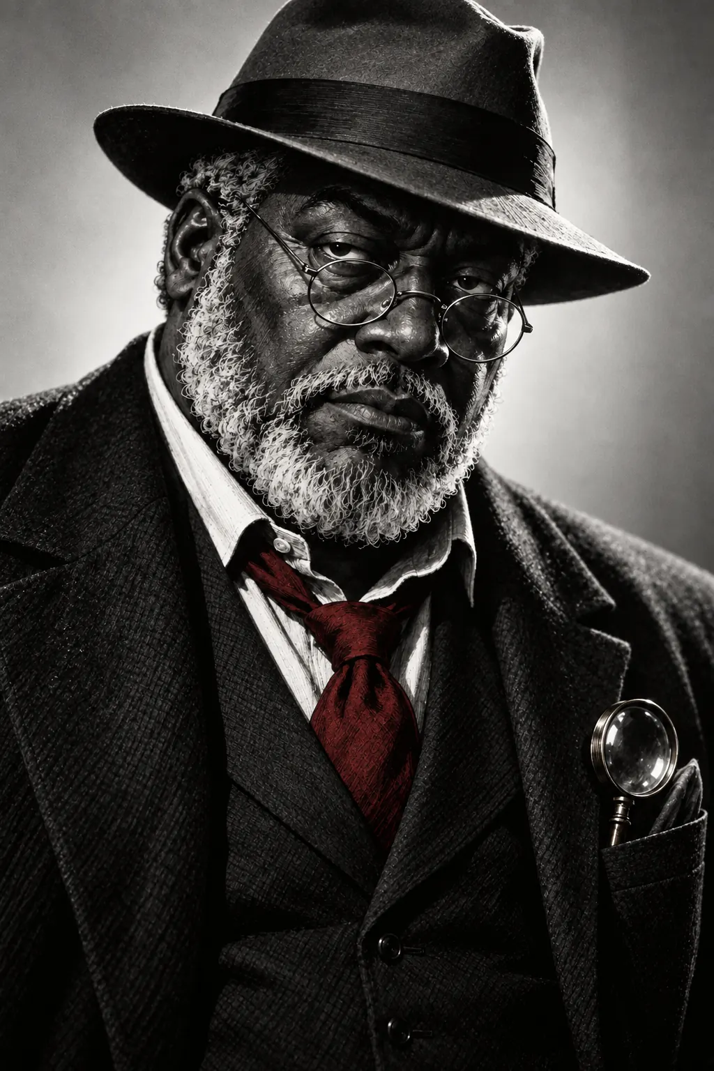 Otis Blackwood in the Black-and-white live action Look