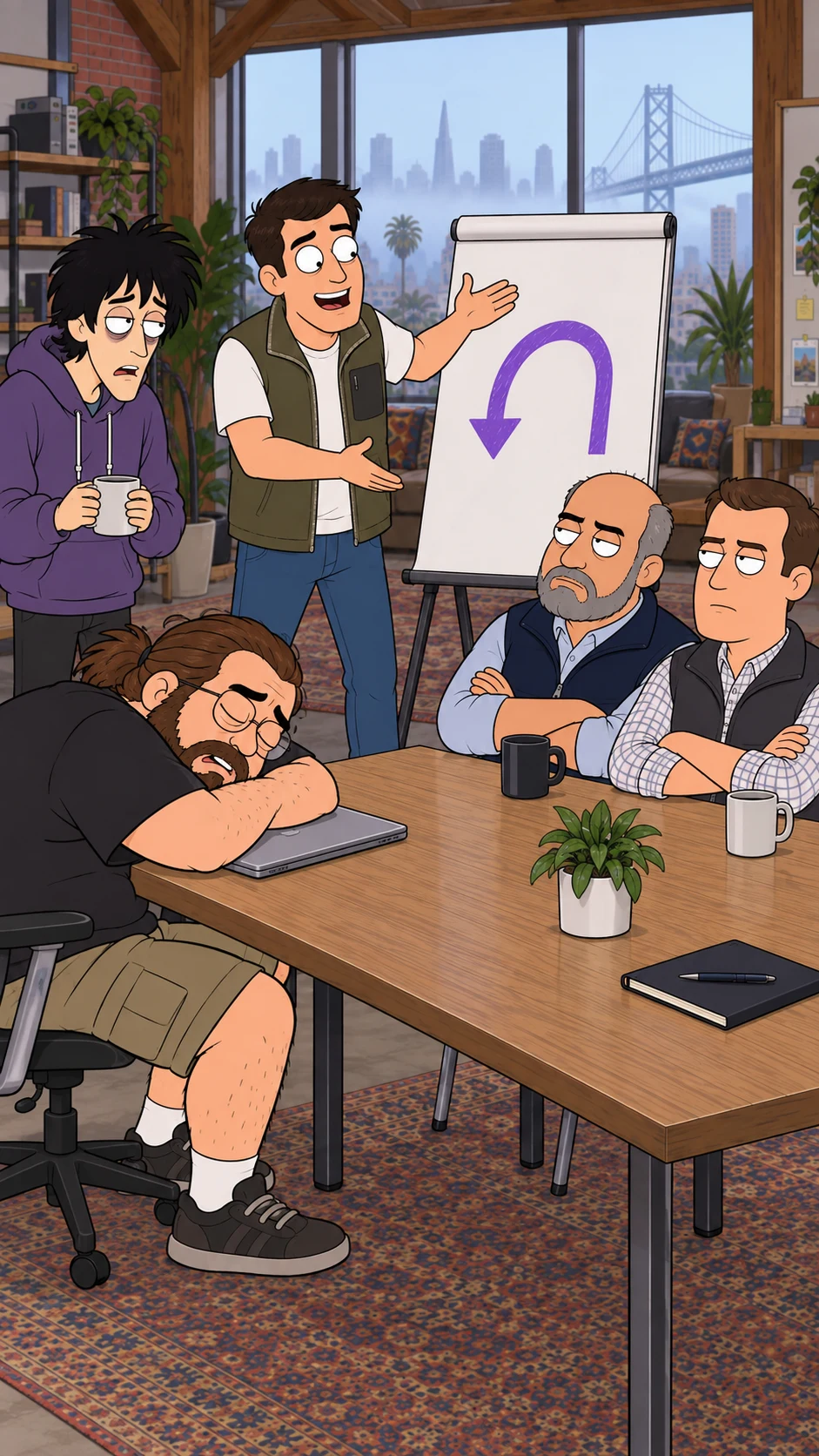 Episode 03 plan: Miles pitches an absolutely unnecessary pivot at the flip chart