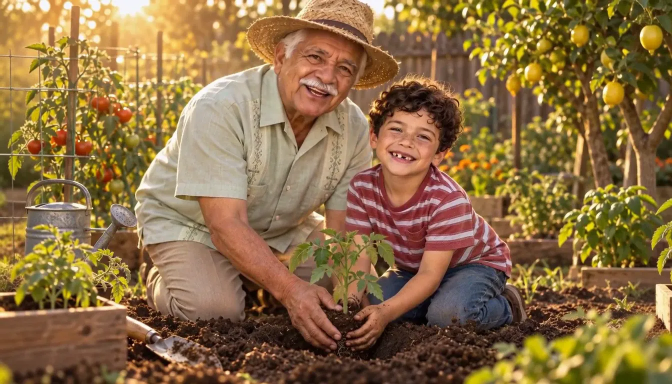 Grandpa's Garden: Gentle hands