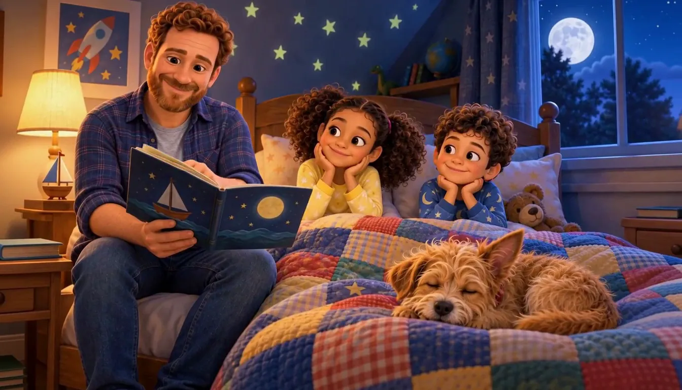 The Moon Boat (bedtime story): Once upon a time