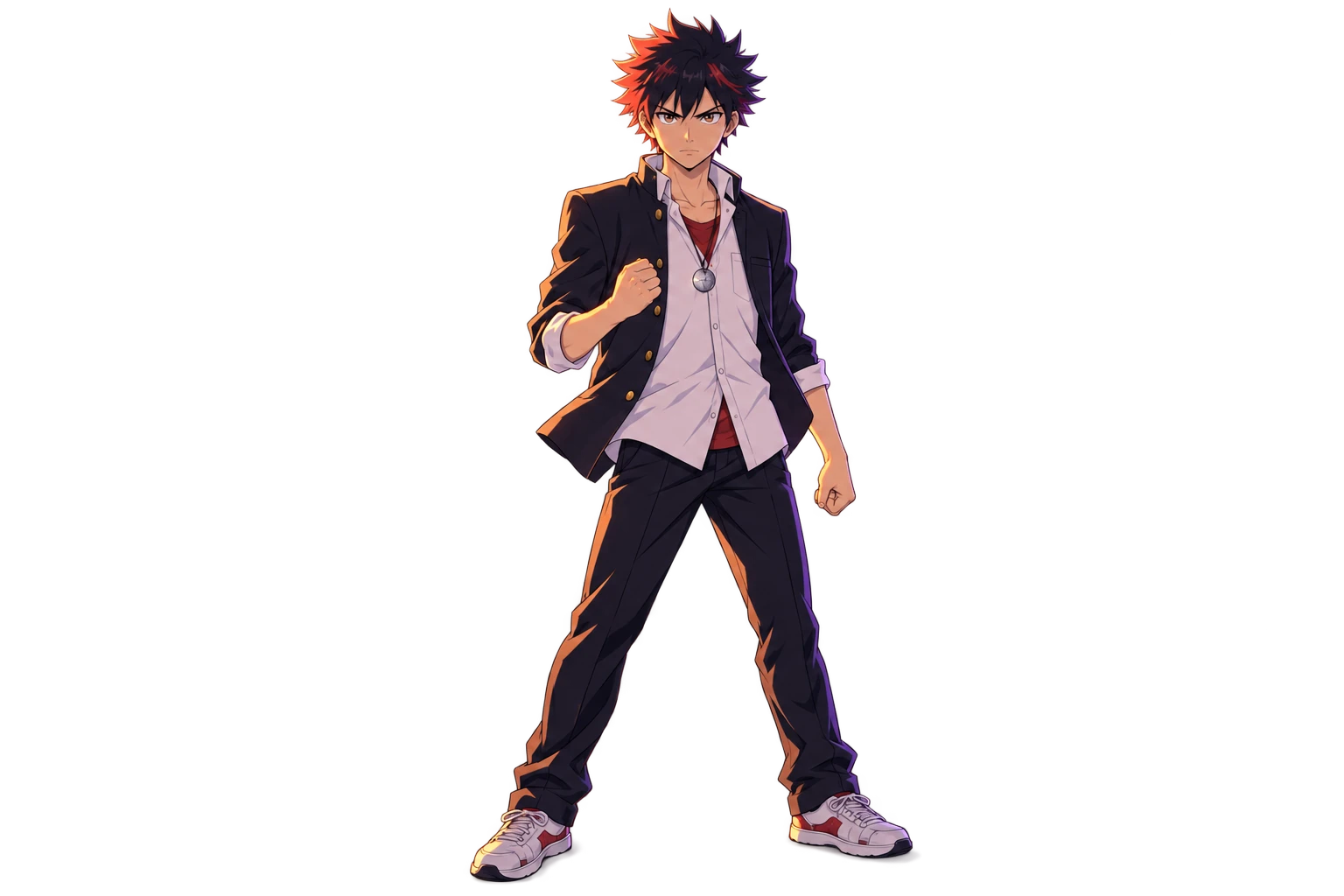 A Cast member in the anime Look — the same cast logic wearing a different World’s style.