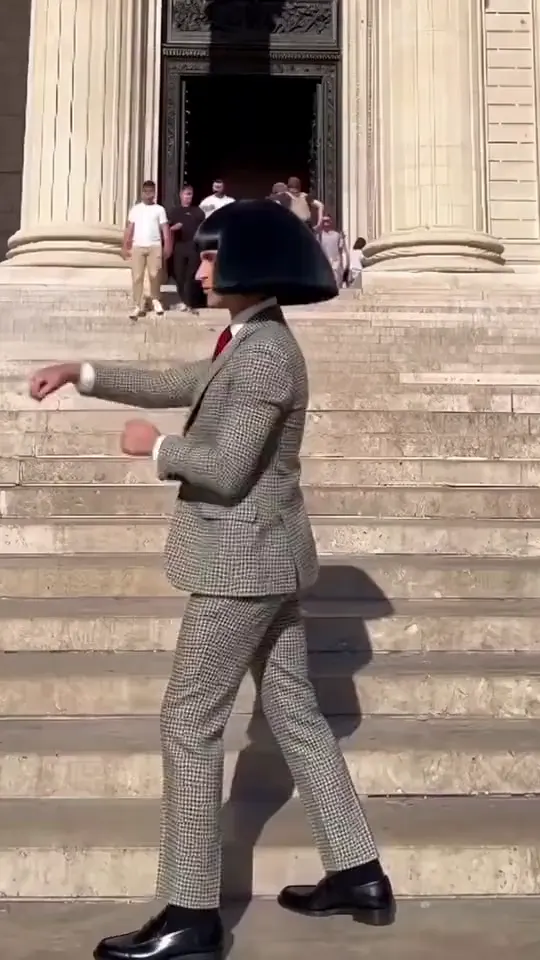 Corvin, on the steps: an original Character in a short looping Clip