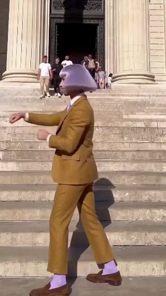 Lazlo, on the steps: an original Character in a short looping Clip